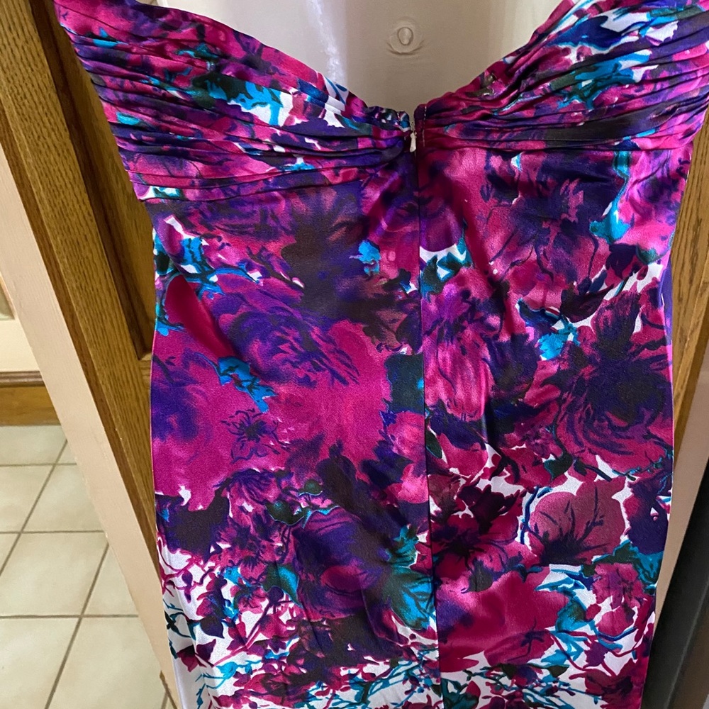 La Femme Multi Color Halter Gown Size 12 - image 6